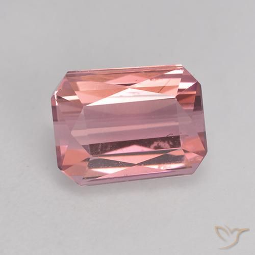 1.34ct Natural Light Hot Pink Tourmaline, Emerald Cut, VVS-VS