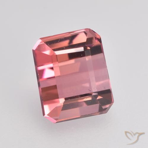 1.63 ct Pink Tourmaline Stone, Natural Tourmaline in Octagon Facet Shape for Sale