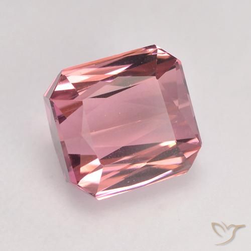 1.43 ct Pink Tourmaline Stone, Natural Tourmaline in Octagon / Scissor Cut Shape for Sale