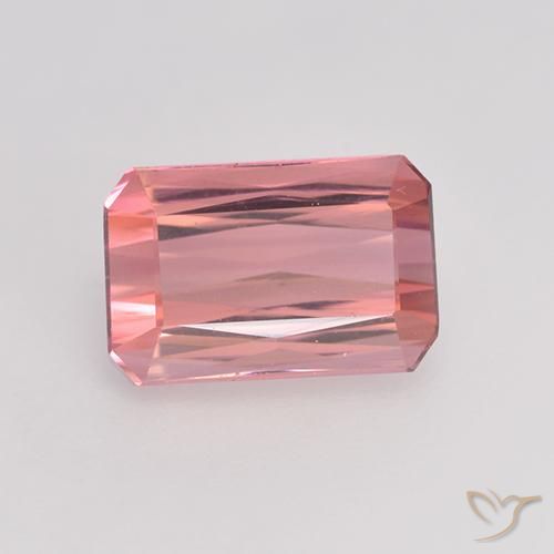 1.54ct Natural Bubblegum Pink Tone Tourmaline, Emerald Cut, VVS-VS