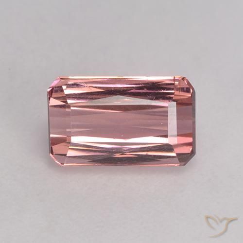 1.20ct Natural Light Hot Pink Tourmaline, Emerald Cut, VS