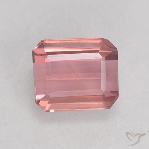 1.39ct Natural Light Hot Pink Tourmaline, Emerald Cut, VS
