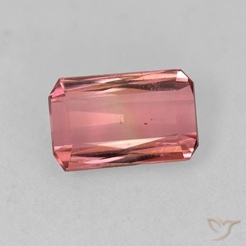 1.66ct Natural Rosewood Pink Tourmaline, Emerald Cut, VVS-VS