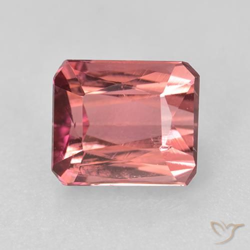 1.21ct Natural Dark Pink Tourmaline, Emerald Cut, VS