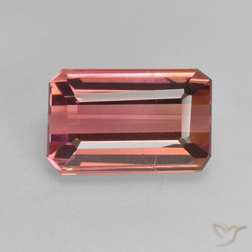 3.61ct Natural Medium Pink Tourmaline, Emerald Cut, VS