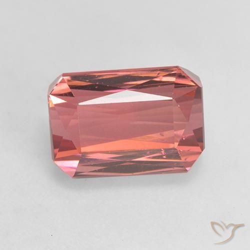 3.49ct Natural Dark Pink Tourmaline, Emerald Cut, VS