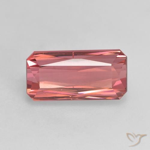 3.9 ct Loose Pink Tourmaline, 11.6 x 5.8 mm Octagon Cut From Mozambique, Photo A