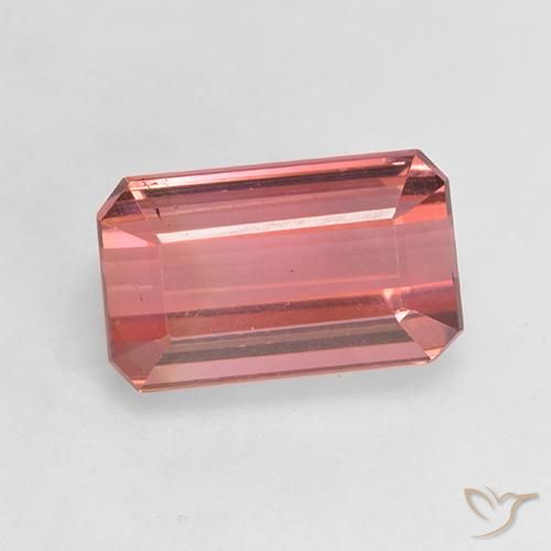 3.07ct Natural Rosewood Pink Tourmaline, Emerald Cut, VS