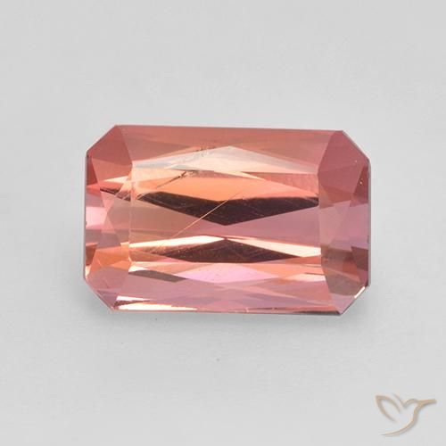 2.45ct Natural Reddish Pink Tourmaline, Emerald Cut, SI