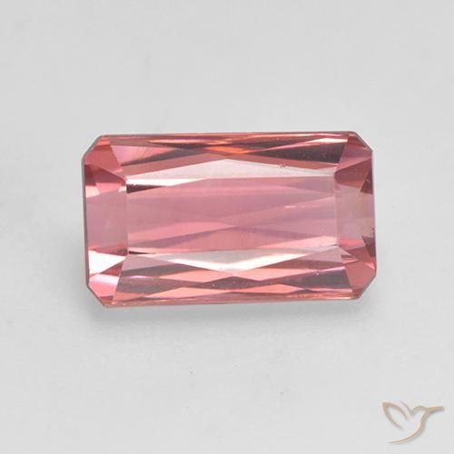 Orange Pink Tourmaline Gem - 2.9ct Octagon / Scissor Cut (ID: 531495)