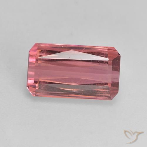 2.26ct Natural Medium Pink Tourmaline, Emerald Cut, VS-SI