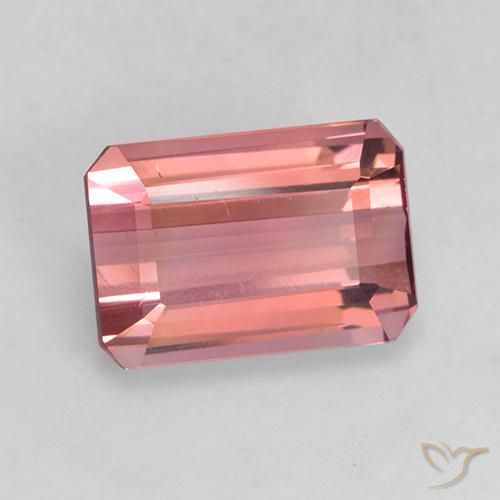 2.49 ct Pink Tourmaline Stone, Natural Tourmaline in Octagon Facet Shape for Sale