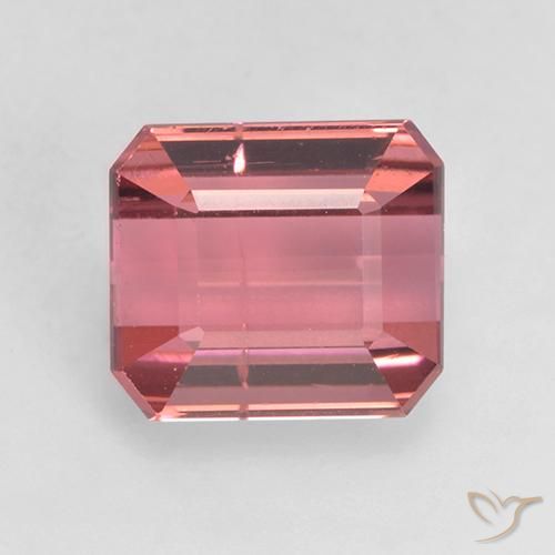 2.43ct Natural Reddish Pink Tourmaline, Emerald Cut, SI
