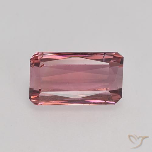 3.20ct Natural Dark Pink Tourmaline, Emerald Cut, VS-SI