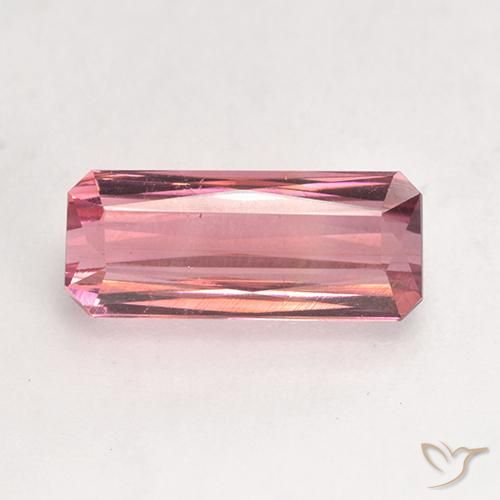 3.08ct Natural Medium Pink Tourmaline, Emerald Cut, VS