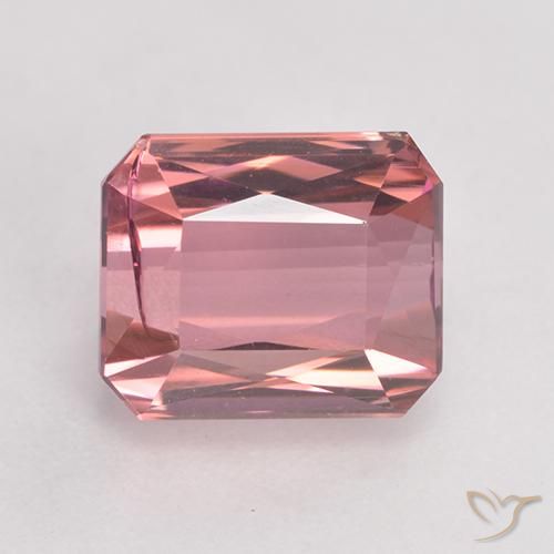 3.60ct Natural Medium Pink Tourmaline, Emerald Cut, SI