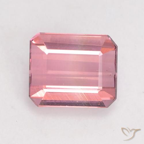 Hot Pink Tone Tourmaline Gem - 1.4ct Octagon Facet (ID: 533289)