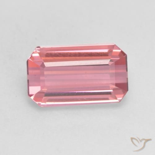 2.11ct Natural Bubblegum Pink Tourmaline, Emerald Cut, VVS-VS