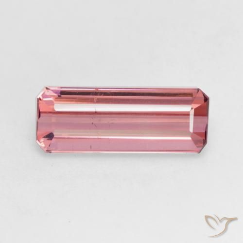 Tourmaline rose de 2,19 ct, taille octogone de 12,4 x 4,8 mm de Tanzanie, Photo A