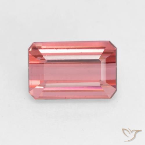 Tourmaline rose de 2,05 ct, taille octogone de 8,3 x 5,5 mm de Tanzanie, Photo A