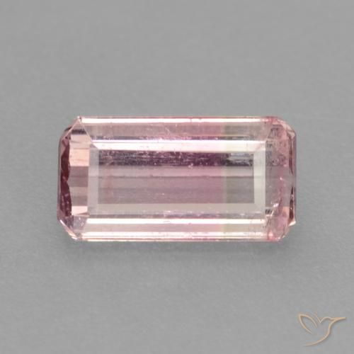 0.94 ct Bi-color Tourmaline, 8.1 x 4.2 mm Octagon Cut From Mozambique, Photo A