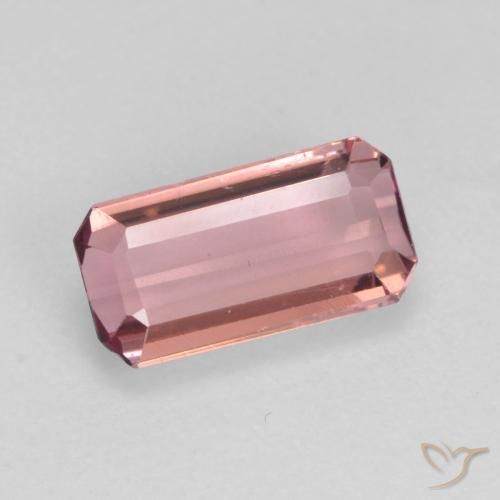 1.16ct Natural Orange Pink Tourmaline, Emerald Cut, VS