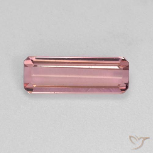 Tourmaline rose de 1,46 ct, taille octogone de 11,9 x 4,2 mm du Mozambique, Photo A