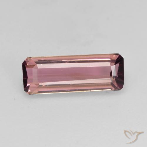 1.28ct Natural Orange Pink Tourmaline, Emerald Cut, VS