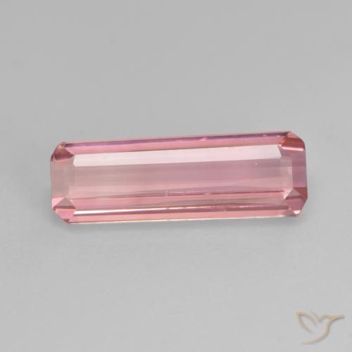 Tourmaline rose de 1,45 ct, taille octogone de 12,2 x 4,1 mm du Mozambique, Photo A