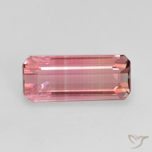 1.16ct Natural Orange Pink Tourmaline, Emerald Cut, VS-SI