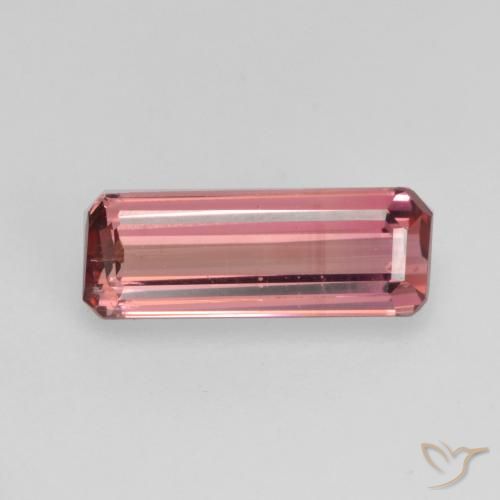 1.14ct Natural Orange Pink Tourmaline, Emerald Cut, VS-SI