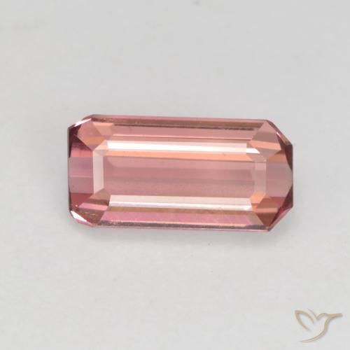1.04ct Natural Reddish Pink Tourmaline, Emerald Cut, VS
