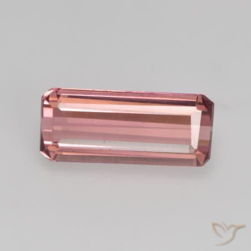 Tourmaline rose de 1,45 ct, taille octogone de 10,2 x 4,3 mm du Mozambique, Photo A