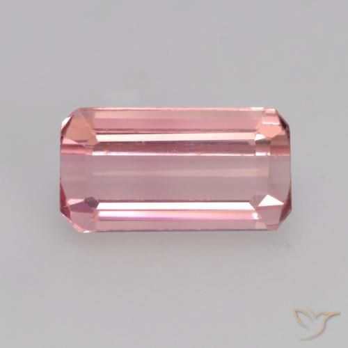 0.92ct Natural Bubblegum Pink Tourmaline, Emerald Cut, VS