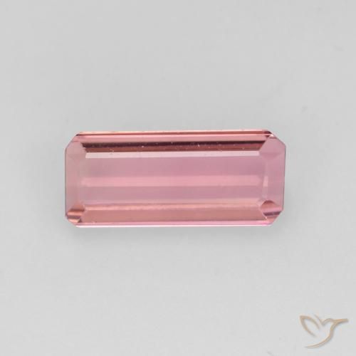 0.93ct Natural Bubblegum Pink Tone Tourmaline, Emerald Cut, VS