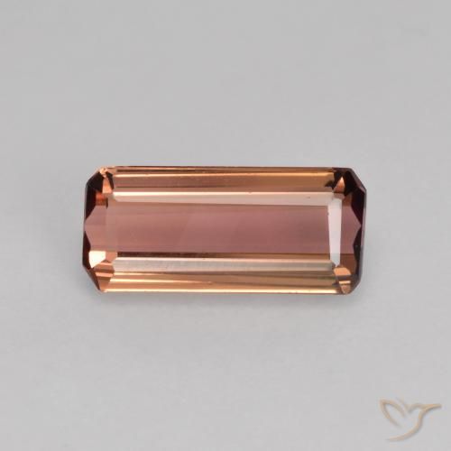 0.96ct Natural Brick Red Tourmaline, Emerald Cut, VVS-VS
