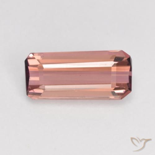 0.92ct Natural Rose Pink Tourmaline, Emerald Cut, VS