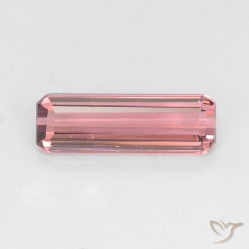 1.24ct Natural Orange Pink Tourmaline, Emerald Cut, VS