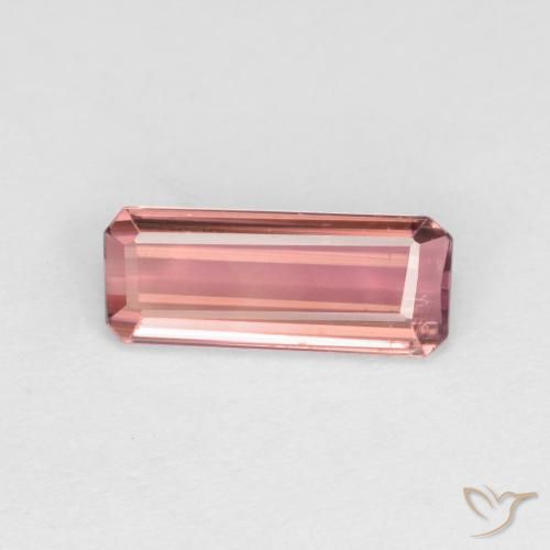 1.14ct Natural Orange Pink Tourmaline, Emerald Cut, VS-SI