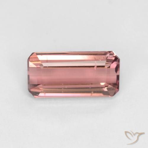 Tourmaline rose de 1,42 ct, taille octogone de 9,2 x 4,6 mm du Mozambique, Photo A