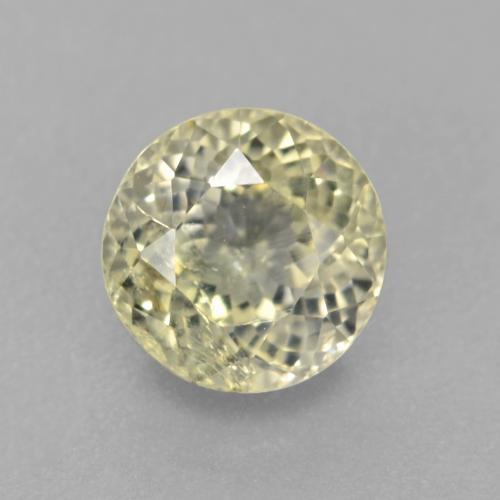 Светло-желтый Турмалин Камень - 0.9ct Круглая Фасетная Огранка (ID: 542619)