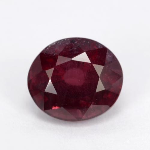 Wine Red Турмалин Камень - 2.5ct Фасетный Овал (ID: 543154)