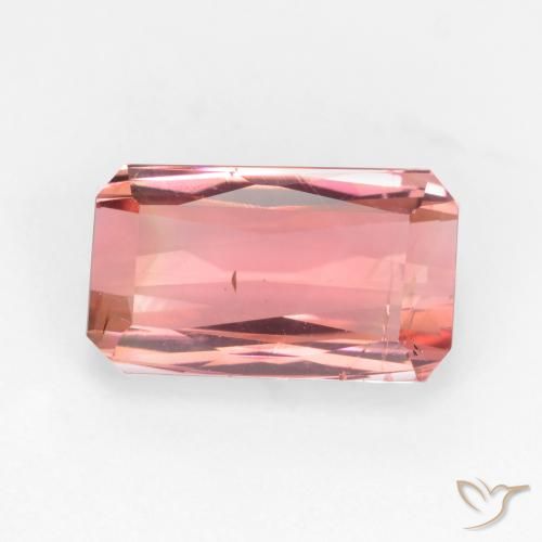 2.81ct Natural Orange Pink Tourmaline, Emerald Cut, VS-SI