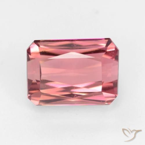 2.99 ct Loose Pink Tourmaline, 8.9 x 6.5 mm Octagon Cut From Tanzania, Photo A