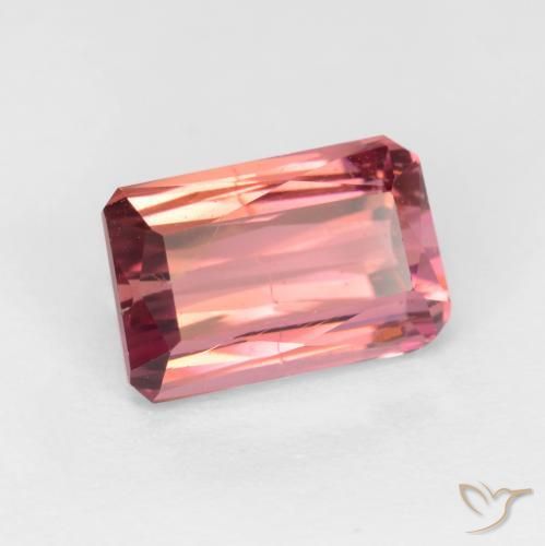 2.57ct Natural Dark Pink Tourmaline, Octagon / Emerald Cut, SI, Photo A