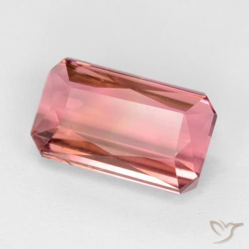 2.45ct Natural Reddish Pink Tourmaline, Emerald Cut, VS-SI