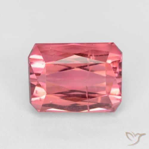 Tourmaline rose de 2,19 ct, taille octogone de 8,1 x 6 mm de Tanzanie, Photo A