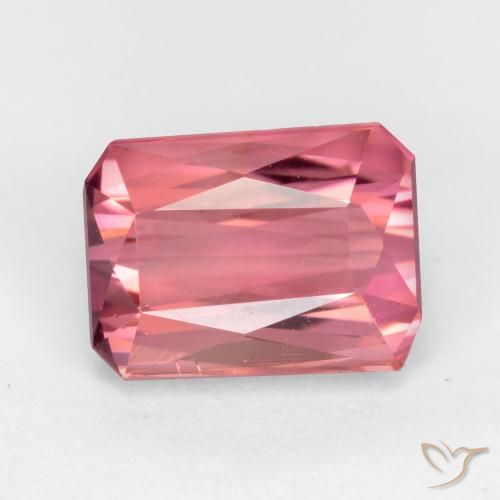 2.45ct Natural Hot Pink Tone Tourmaline, Emerald Cut, VS