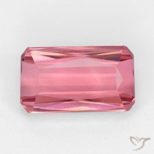 2.59ct Natural Bubblegum Pink Tourmaline, Emerald Cut, VS