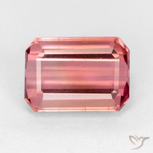 2.30ct Natural Deep Pink Tourmaline, Emerald Cut, VS